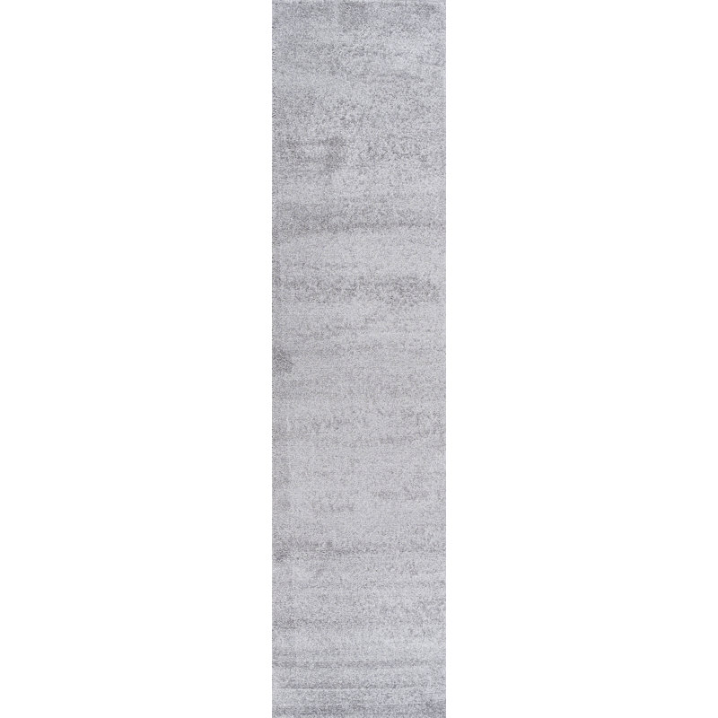Tapis gris clair Asaiah, Tapis de couloir 2 pi x 14 pi