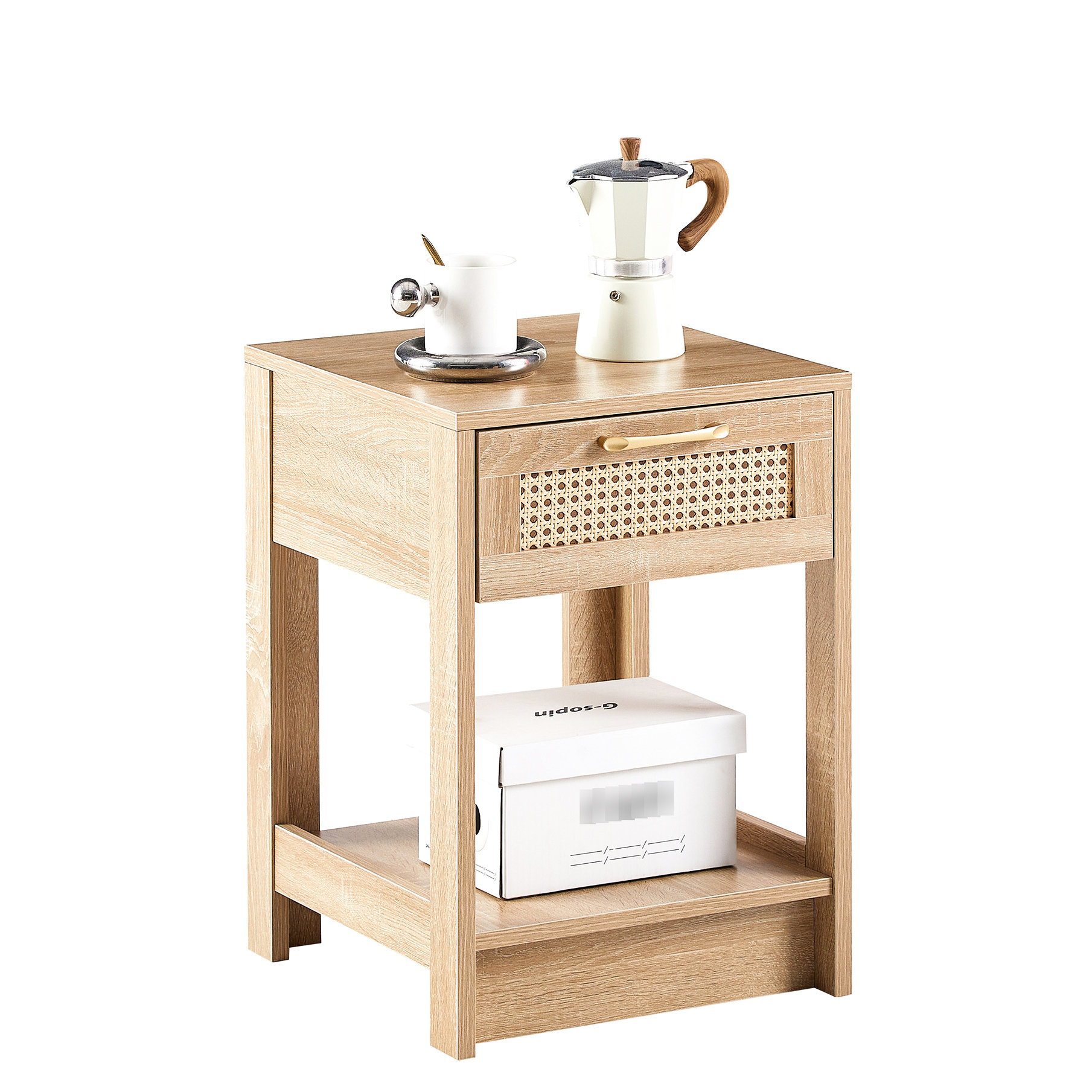 Photo inspiration: Highland Dunes 15 55 Side Table With Drawer White Nightstand Photo Inspiration