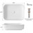 Davivy 15.6'' Ceramic Rectangular Bathroom Sink-61963196