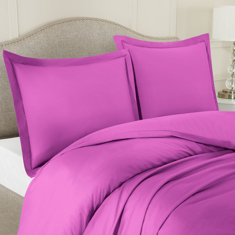 Polyester Duvet Cover, Orchid Purple, Twin Duvet Cover + 1 Sham