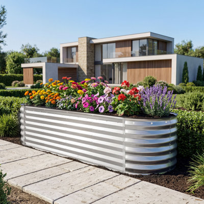 Lit de jardin surélevé en métal Beyhan