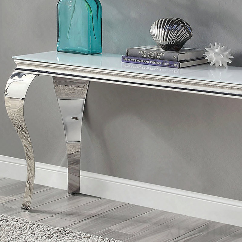 Table de canapé Glam Contemporary 1pc, White