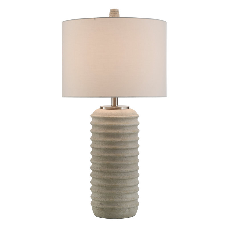 Mâle - lampe de table transitionnelle - Brie - abat-jour blanc cassé