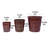 Bean Paste Red Planter Of 3, All - Weather Ceramic, Drainage For Indoor And Outdoor Plants 3 Pieces Ceramic Flowerpots, Use With Sleek Design Root-2013430765