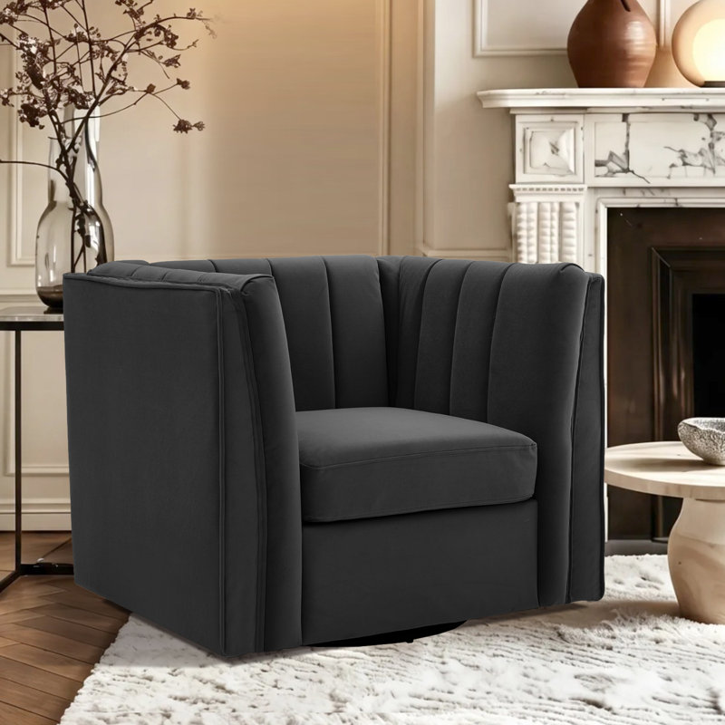 Fauteuil de coiffeuse Allard, Velours noir