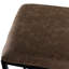  2 chaises de bar en similicuir 2 pièces - Tabourets de comptoir sans dossier brun avec base noire