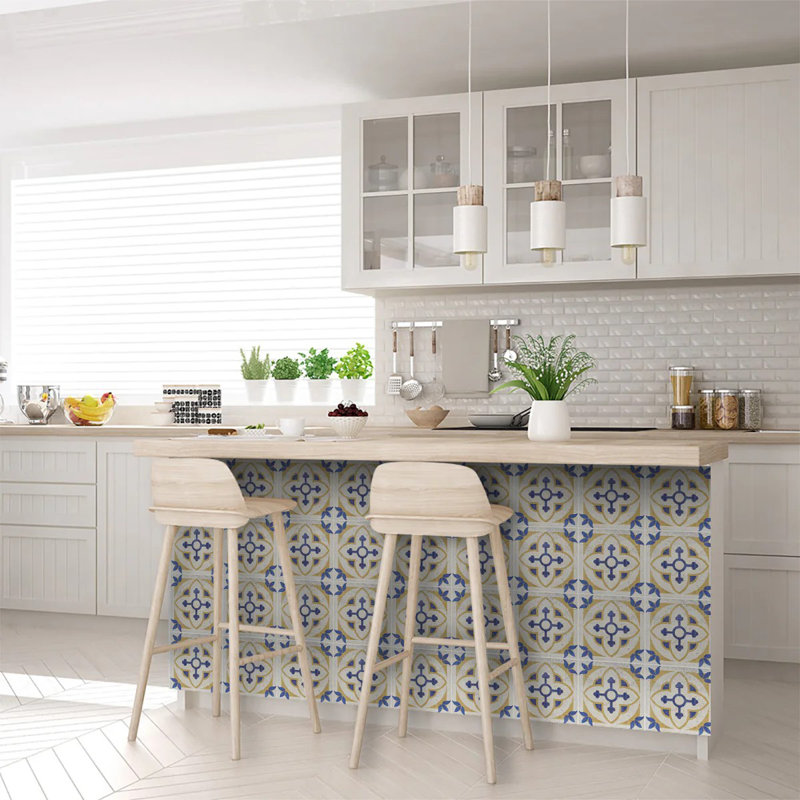 6'' W x 6'' L Vinyl Peel and Stick Field Tile