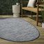 Tapis intérieur / extérieur gris / bleu marine Omid-1019405317