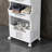 4-Tier Rolling Storage Cart with Wheels, Large Capacity Kitchen Cart