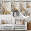 Blanc et or Champagne Flow III - Champagne, art mural en métal-175758764