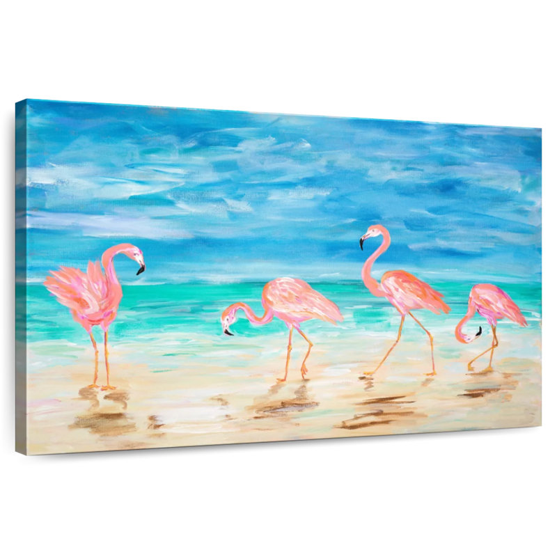 Brampt Sunny Flamingo Beach, 26" H x 39" W