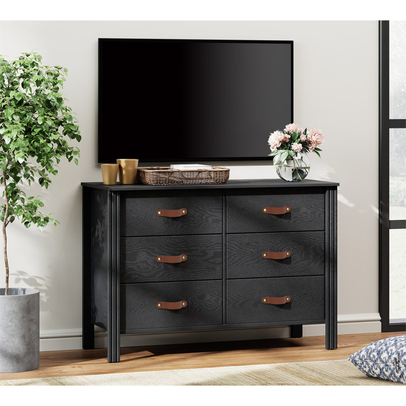 Roshaad Unfinished TV Stand, Black