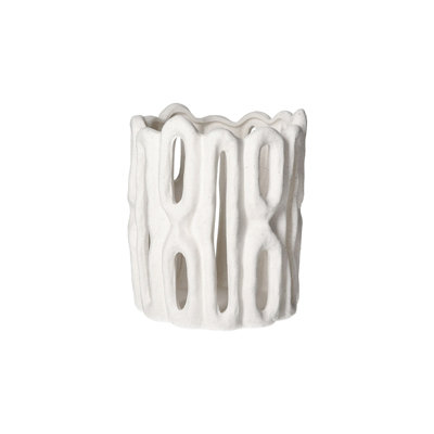 Alexes Cadiz White Stoneware Hurricane