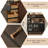 47.24"Solid Wood Pine Sintered Stone tabletop black Sideboard