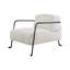 Chaise d'appoint rembourrée 36 po avec siège extra profond et base en fer forgé Leilah