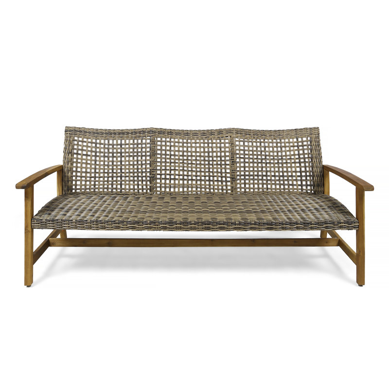 3 Seater With Seat And Strong Wood Body Lounge Robust Base, Natural/Brown