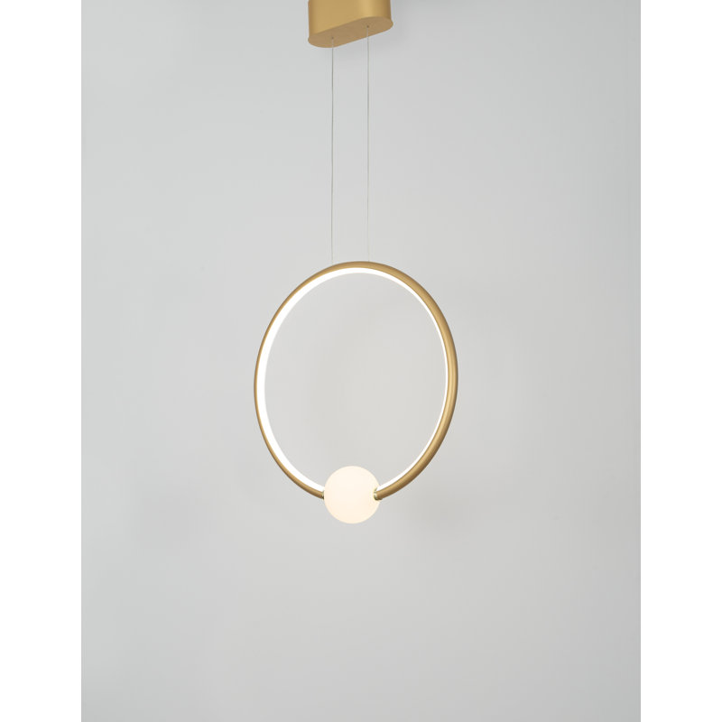 2 - Light LED Unique/Statement Pendant, Gold