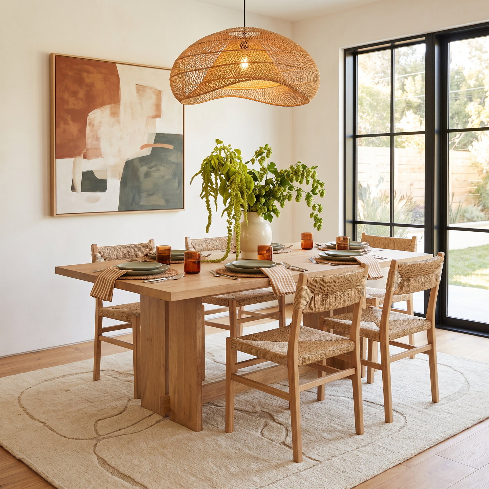 Dalina 84" Mango Dining Table, Natural Brown