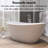 61-Inch Double Slipper Freestanding Solid Surface Bathtub With Drain-117989298
