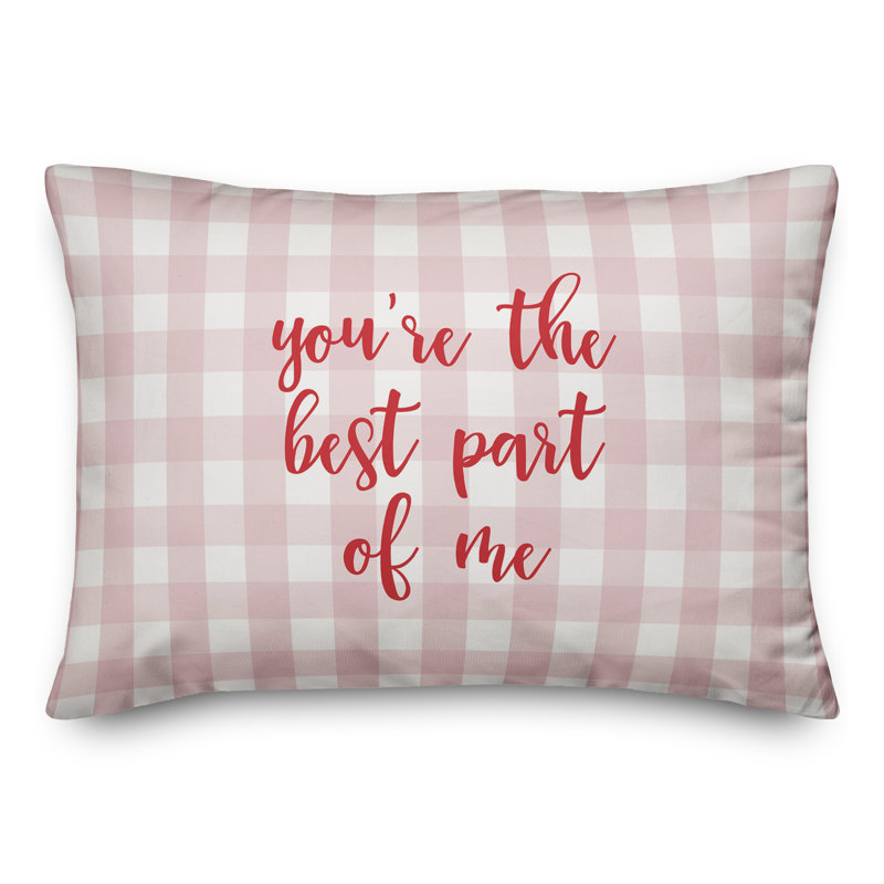  Vous êtes la meilleure partie de moi Coussin décoratif, Rouge / rose