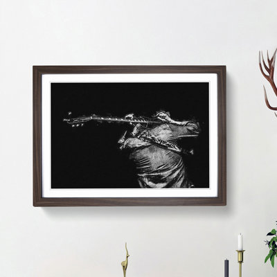 Rock Guitarist - Picture Frame Painting Print on MDF