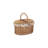 Wicker Lidded Picnic Hamper Basket with Lining