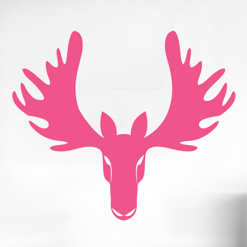 Animals Wall Decal, Large, Pink