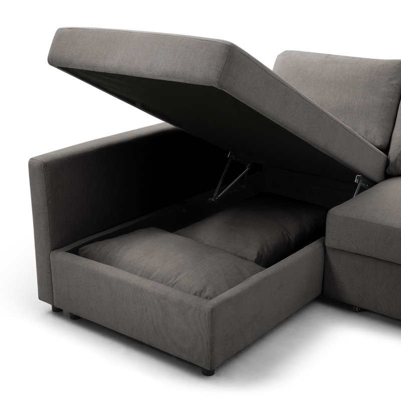 Baelee 4 Seater Sofa & Chaise, Grey