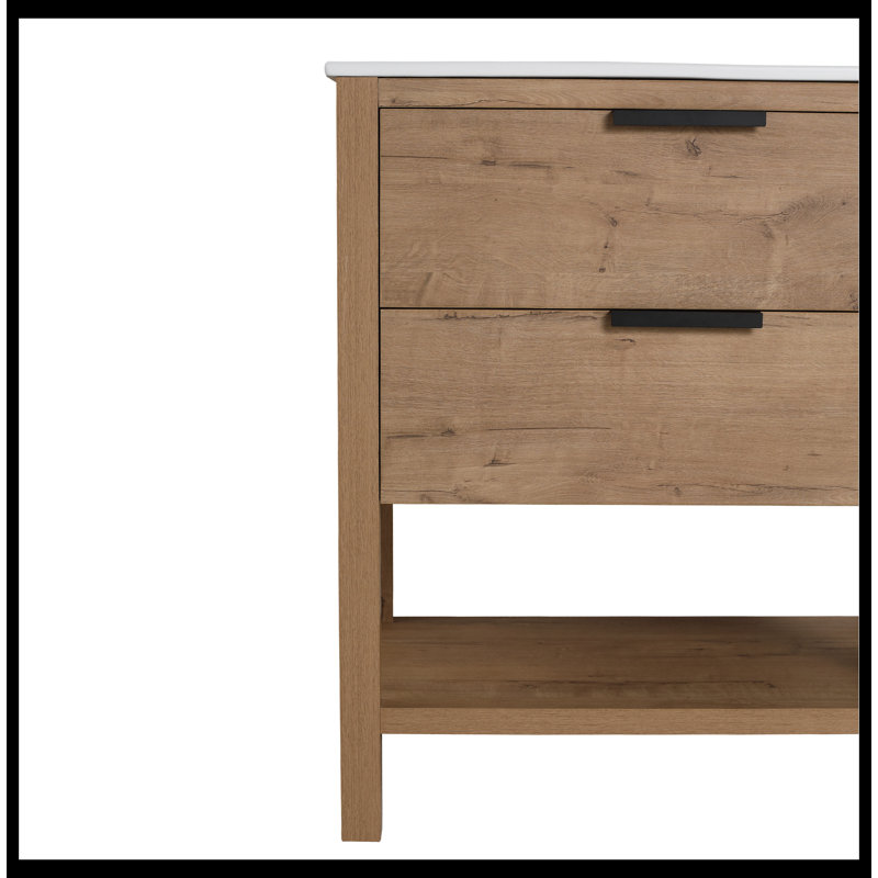 Meuble-lavabo simple avec plateau 30,00 po Deneisha, Blanc
