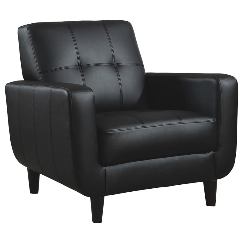 Chaise noire élégante avec un attrait moderne pour le salon Solution de siège élégante - avec rembourrage confortable