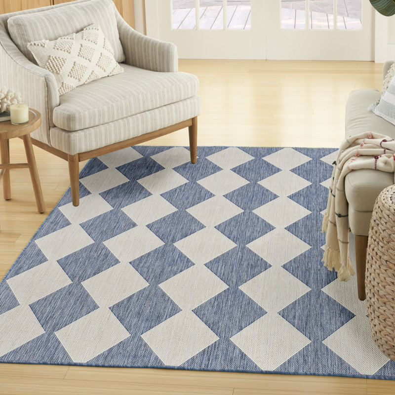 Tapis intérieur / extérieur rectangulaire Positano, Rectangle 8 pi x 10 pi, Light Grey