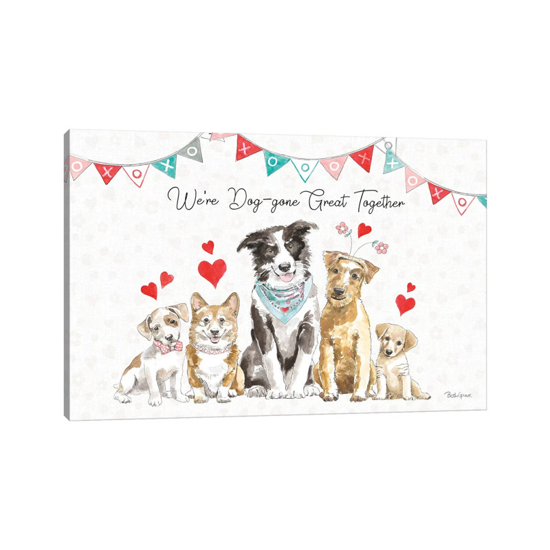 Paws Of Love I by Beth Grove - Wrapped Canvas Print, 30.48 cm H x 45.72 cm W