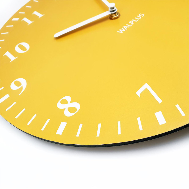 Solid Color Classic MDF Wall Clock, Yellow