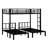 Metal Triple Bunk Bed With Safety Guardrails