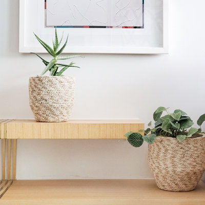 Bac de rangement en jute