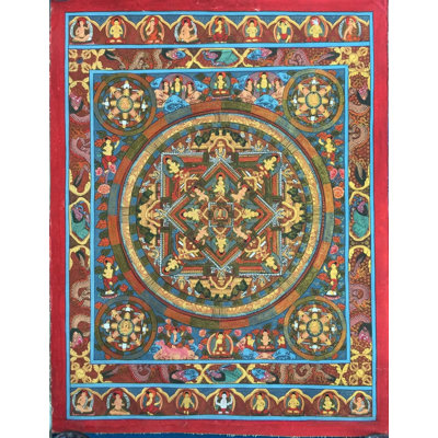 Five Mandalas Thangka (Brocadeless Thangka)