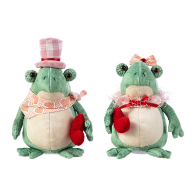 Ensemble de 2 figurines de couple grenouille de la Saint-Valentin