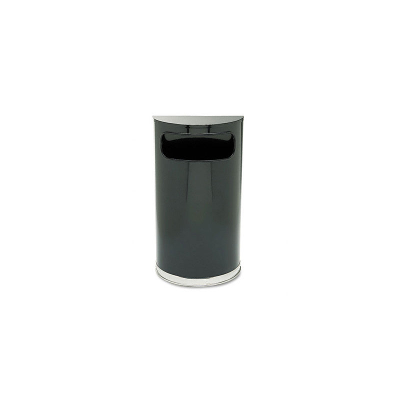 Poubelle 9 gallons européenne et métallique, Noir