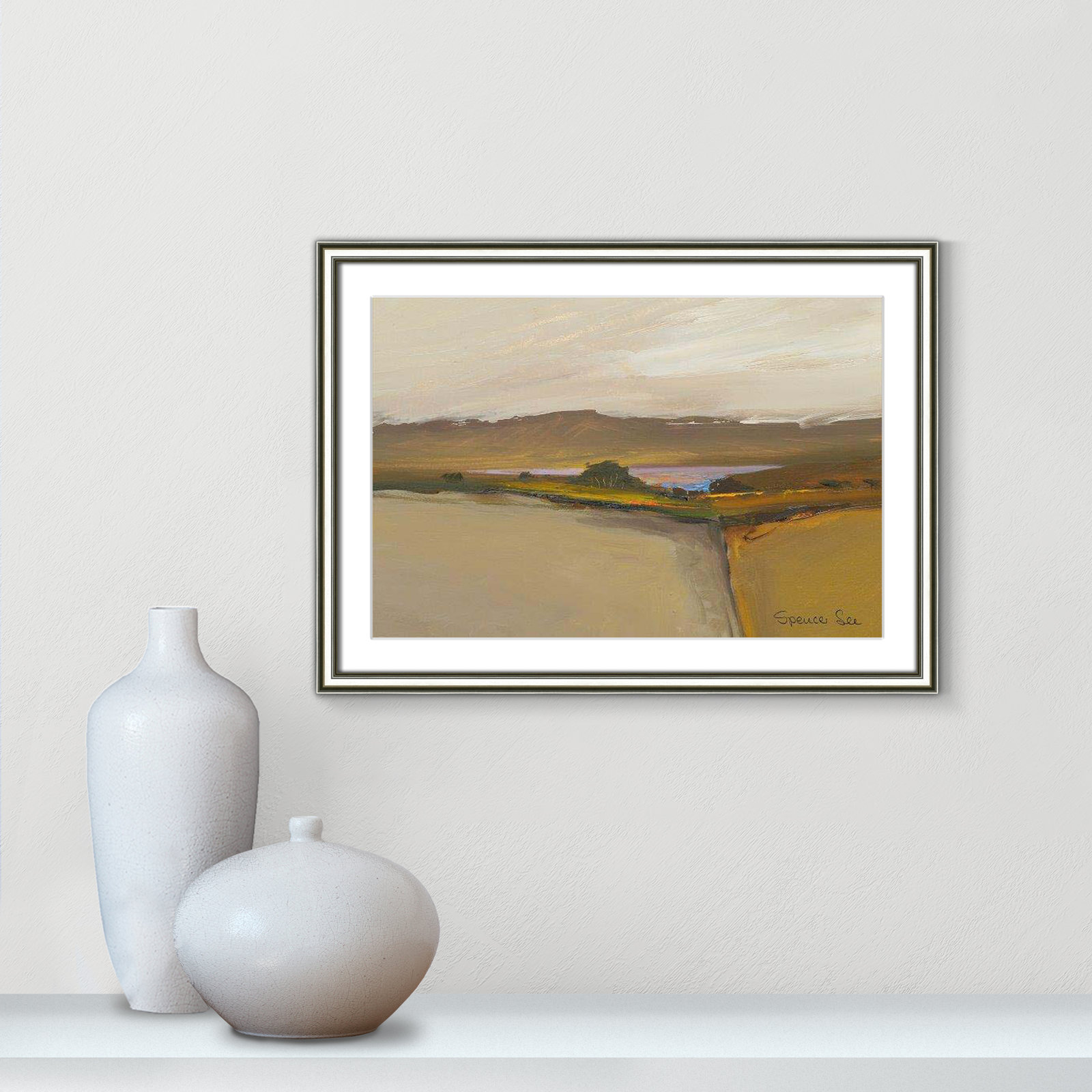 Rialta IV Print, 18.25" H x 24.25" W x 0.75" D, Silver Framed