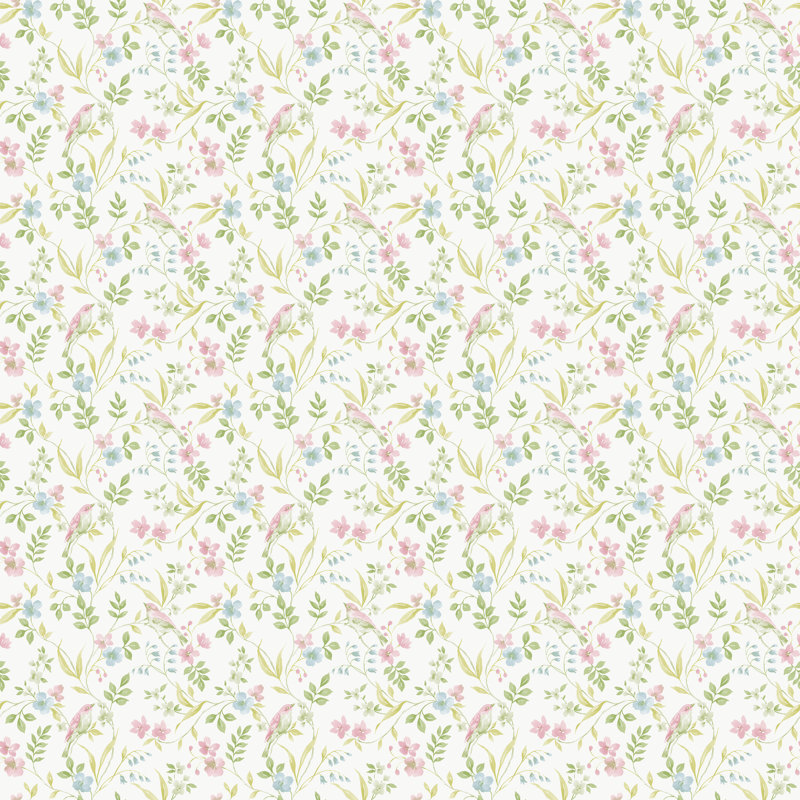 Galerie Miniatures 3 Green Bird Wallpaper