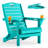 Outdoor Adirondack Chair Weather-Resistant HDPE Foldable Fire Pit Chairs With Cup Holder-111030213