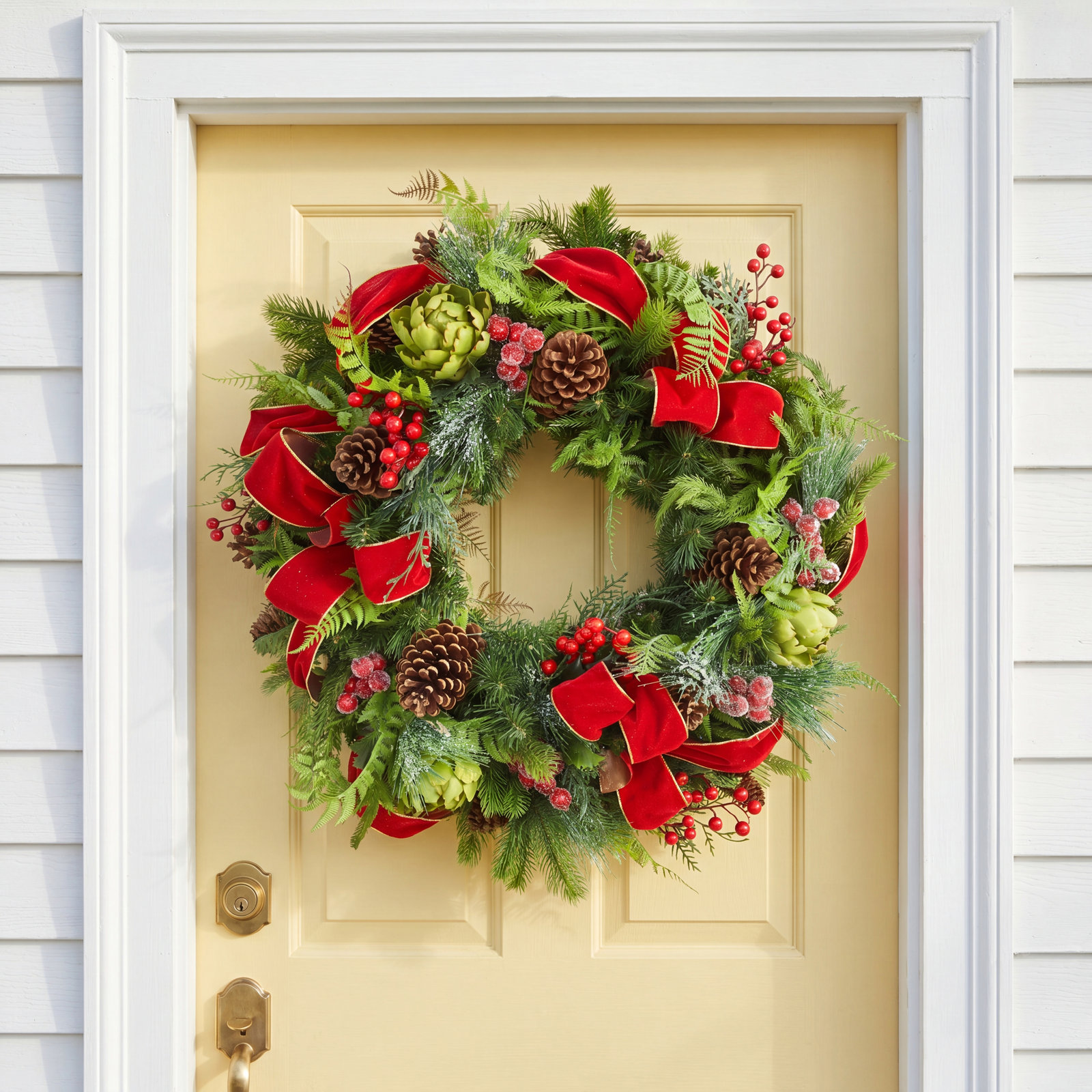 26" Handcrafted Evergreen Wreath