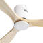 Ventilateur de plafond intérieur en bois avec 3 pales en bois massif, télécommande, moteur à courant continu réversible sans lumière-1245043782-1245043785