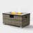 Rattan Fire Pit Table With Propane Tank Holder, Fire Table With Ceramic Tile Table Top-113696719