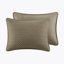 Ensemble de literie de luxe surdimensionnée en coton avec motif à chevrons, grand, taupe