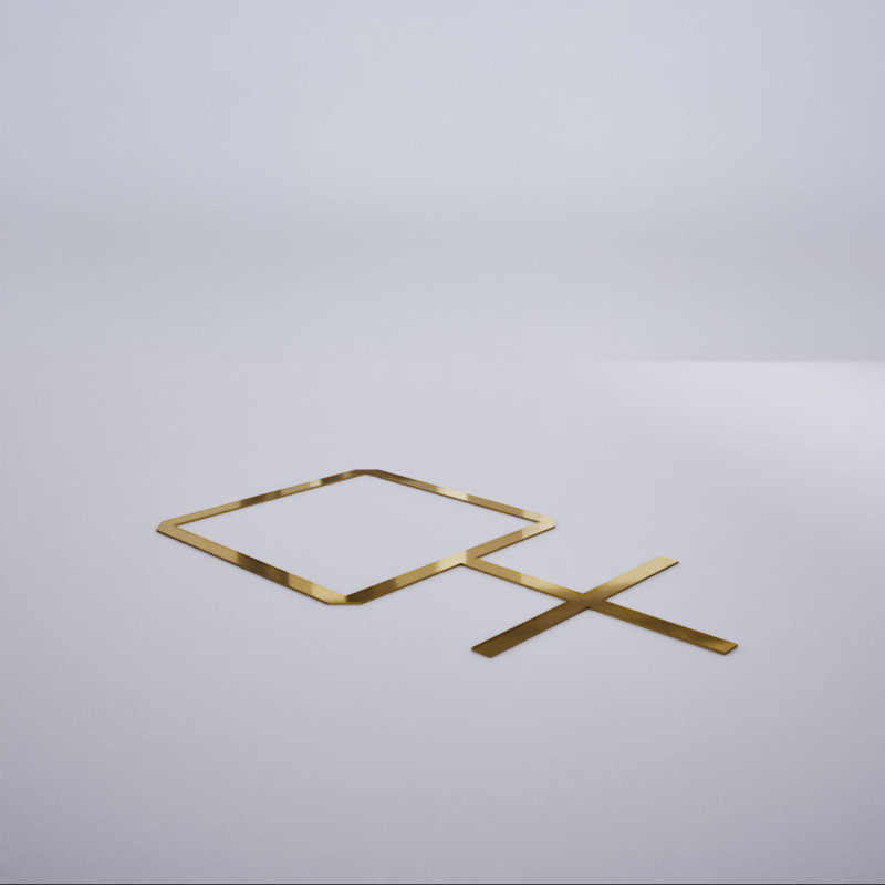 Burnett Decorative Fretwork Acrylic Wall Panels, Medium, 28 7/8"W x 15 3/8"H x 1/8"T, Gold Mirror, Gold Mirror