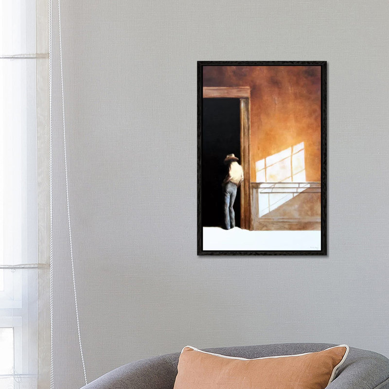 Uncertain by Rudolf Kosow - Floater Frame Gallery-Wrapped Canvas Giclée on Canvas, Black