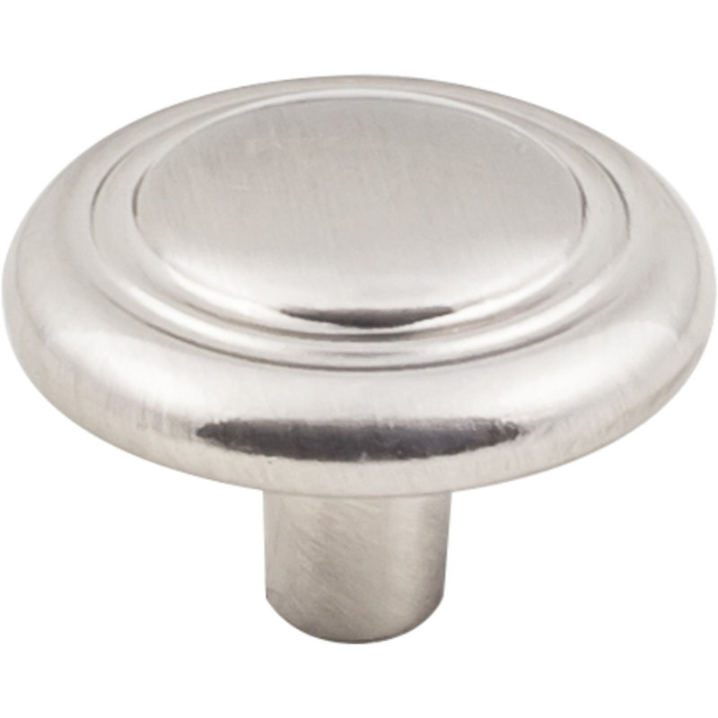 Brushed Nickel Round Traditional Cabinet Knob with Mounting Hardware