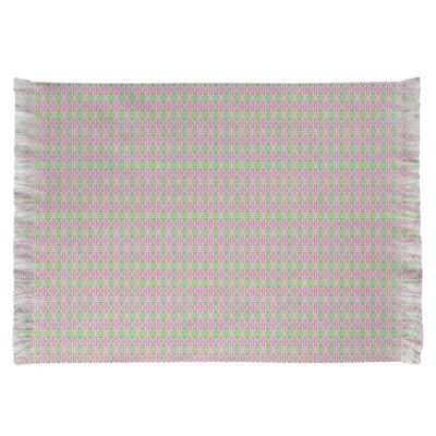 Tapis rose/vert en losanges doublés Mcguigan