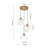 3-Light Clear Hammered Glass Chandelier